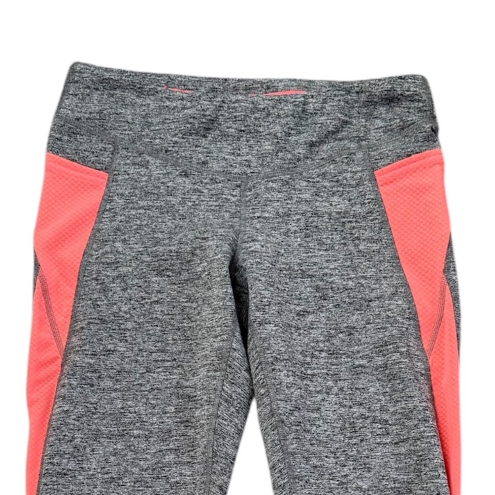 Lucy Activewear Gray Coral Capri Workout Pants Leggings